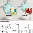thumbnail image 4 of Designart "Mint Matrix of Power Lines" Power Lines Vortex Round Wall Mirror - Architecture Oval Printed Decorative Mirror - Multiple Color Options, 4 of 5