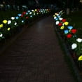 thumbnail image 3 of Rose Flower Solar Lamp Promenade Exterior Jardin Decoration Solar Luminaires Perfect Garden Lamp Post For The Decoration Of Patio Fireplace Path (White Bleach, 1 Pc), 3 of 7