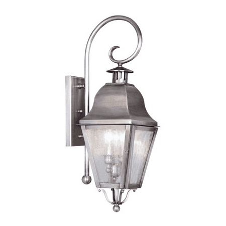 

Wall Sconces 2 Light With Seeded Glass Vintage Pewter size 26 in 120 Watts - World of Crystal
