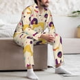 thumbnail image 5 of Mens Pajamas Set, Cute Poodle Dog Funny Bones Button Down Long Sleeve Loungewear Sleepwear Pjs sets for Men, 5 of 5