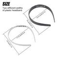 thumbnail image 7 of 40 Pcs Wide Black No Teeth Plain Headbands, Plastic Headbands, White Craft Plastic Skinny Headbands, Plastic Hard Thin Headband, DIY Hair Bands Headbands For Girls Women(1 Inch+1cm), 7 of 7