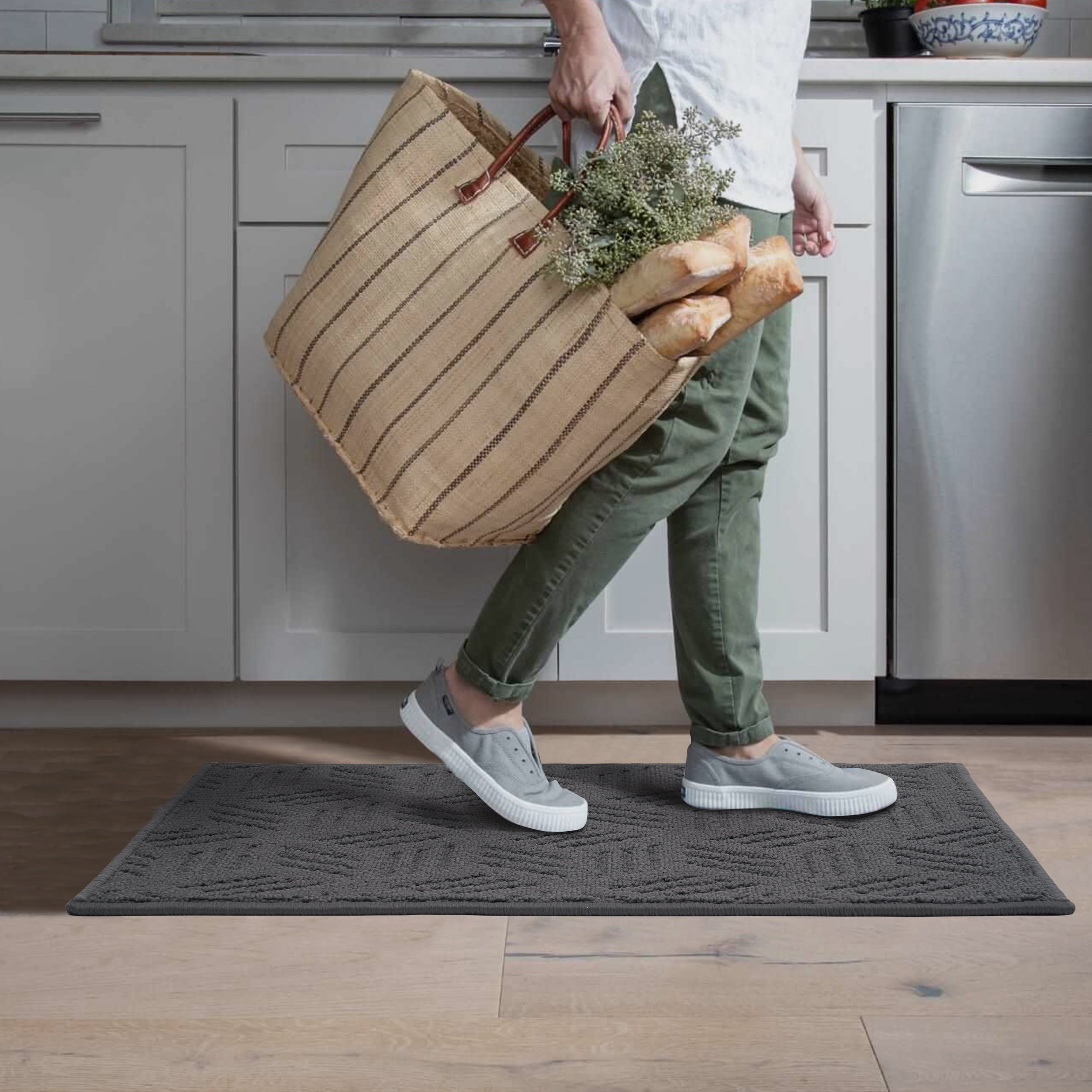 Mainstays Solid High Low Loop Kitchen Mat 18