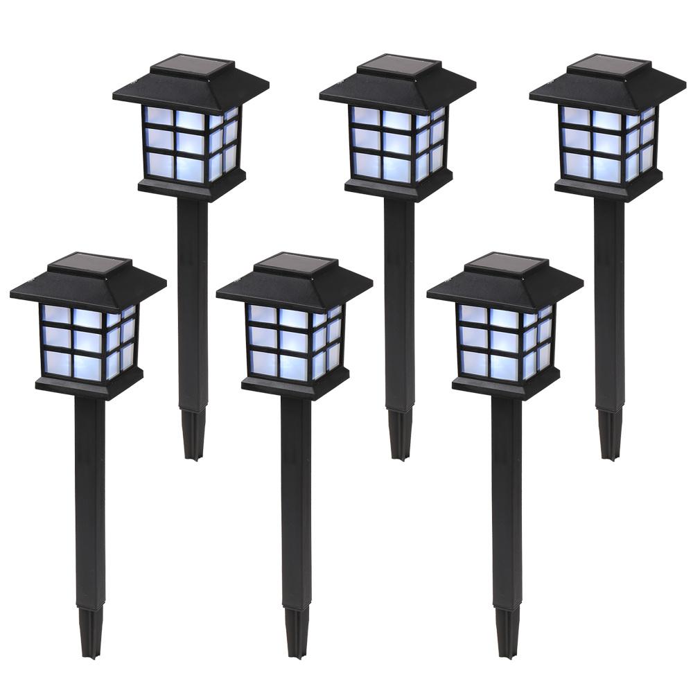 Solar Pathway Lights LED Path Lights Solar Powered 6 Pack Solar