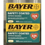 Bayer Aspirin Regimen Pain Relief, Enteric Safety Coated, 100 Caps, 4-Pack