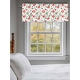 thumbnail image 3 of Valance Curtain Red Mushroom Kitchen Curtain for Window Butterfly Rod Pocket Curtain Valance Window Treatment for Kitchen Bathroom Dining Room 1 Panel 54x18inch, 3 of 9