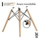 thumbnail image 4 of Mesa Eames Redonda 80 CM Minimalista Con Madera negro, 4 of 7