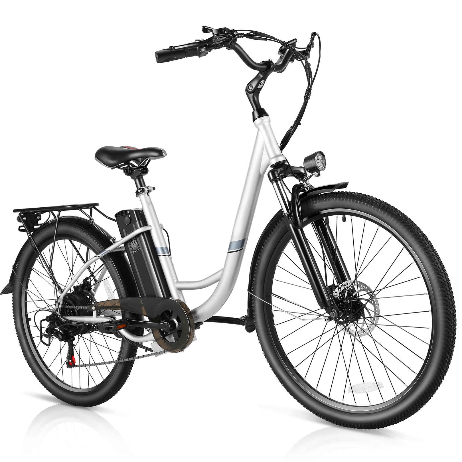 Gocio 500W 26" 50Miles Electric Bike Adjustable Comfortable Cruiser and