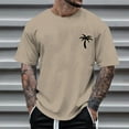 thumbnail image 2 of Caqnni Mens Graphic Tees Short Sleeve Tshirts 3D Digital Print Pullover(Khaki,3XL), 2 of 4