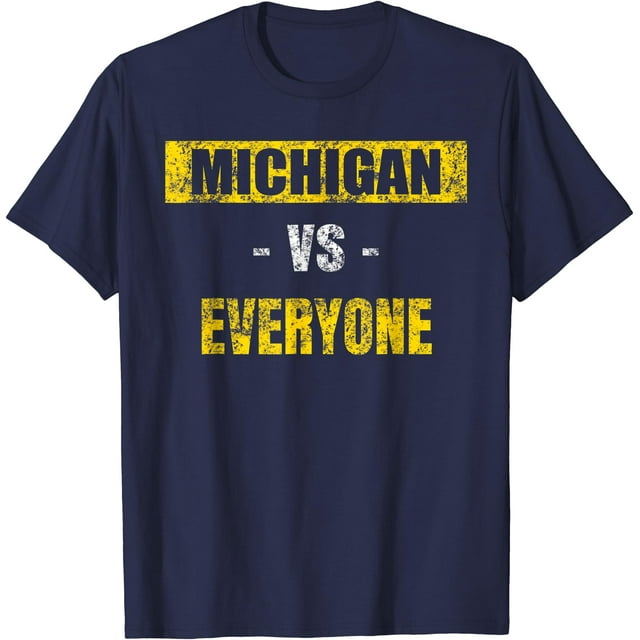 T-Shirt Vintage Michigan Vs. Everyone, Michigan Revenge Tour - comme sur l'Image - 2TG