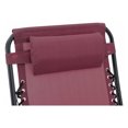 thumbnail image 3 of Sunjoy Modern Zero Gravity Foldable Outdoor Lounge Patio Chair, Burgundy, 3 of 9