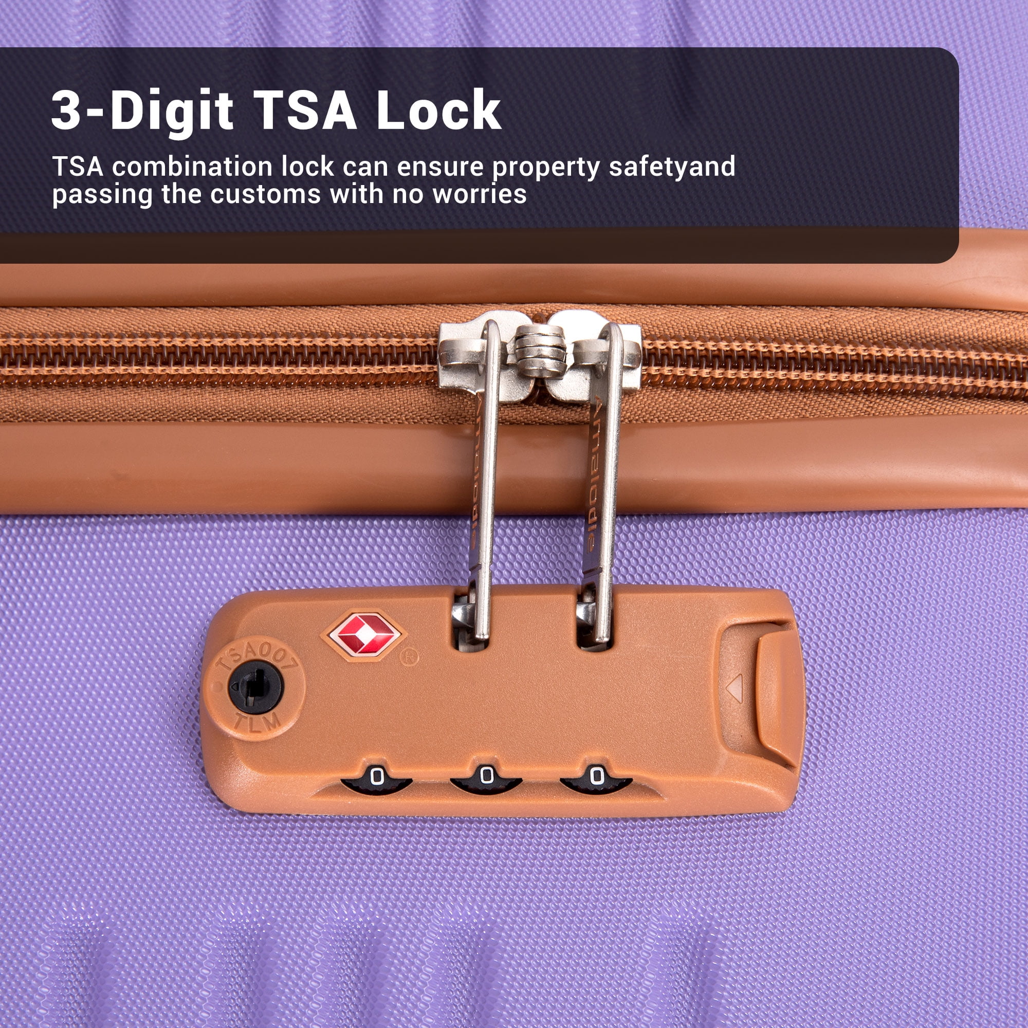 Hardside Luggage Sets 6 Piece, Hardshell Suitcase with TSA Lock
