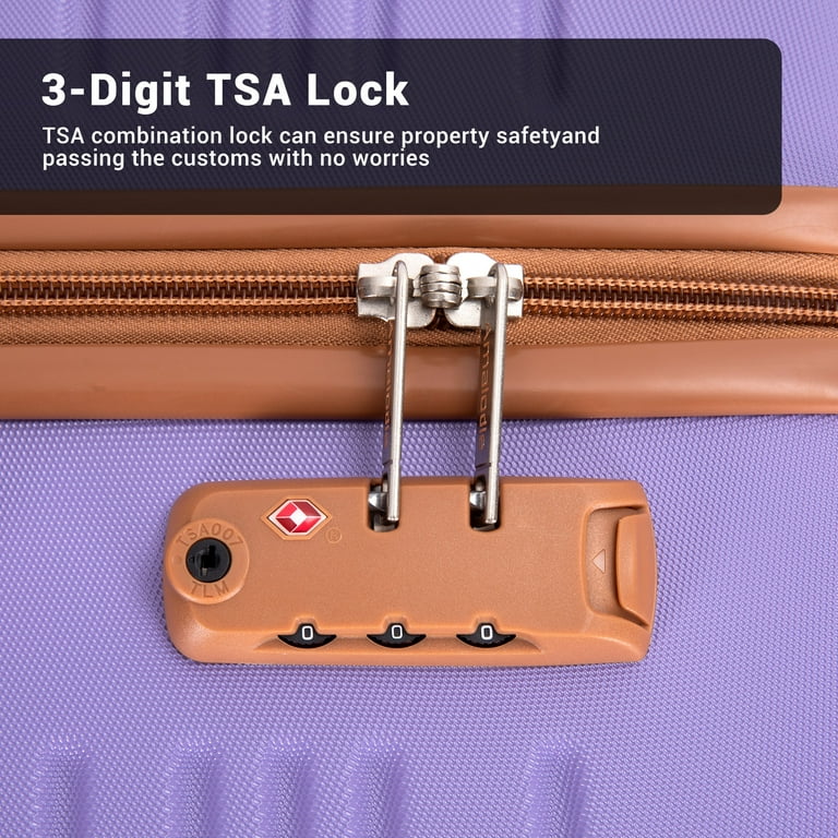 Hardside Luggage Sets 6 Piece, Hardshell Suitcase with TSA Lock