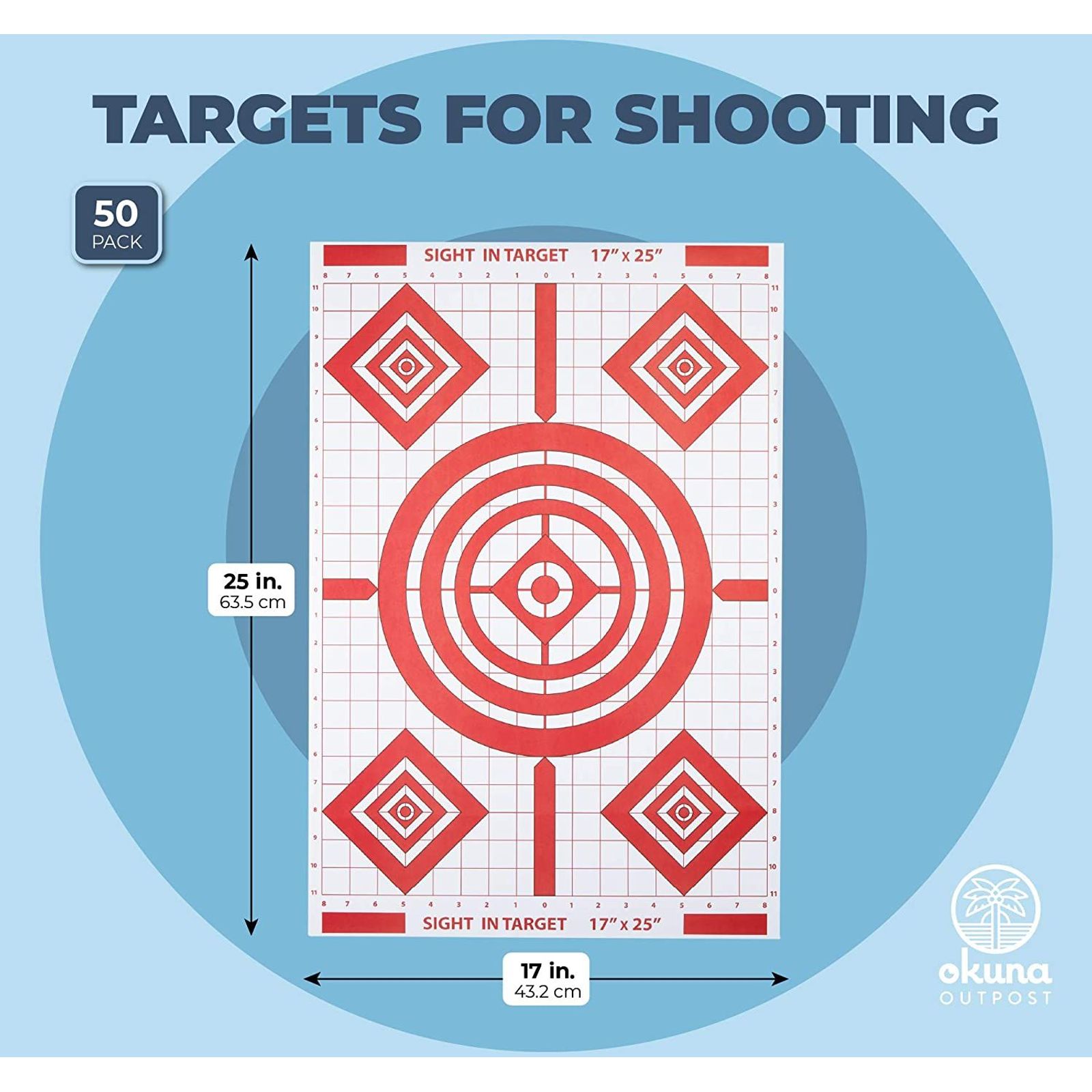 50 pack paper gun range shooting target practice red white 17 x25 walmart com