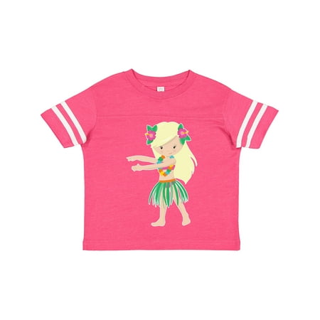 

Inktastic Blonde Hula Girl Gift Toddler Toddler Girl T-Shirt