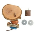 thumbnail image 2 of Plate-forme de Perche de Cage d'Oiseau, Colorant Nutritif Nutritif Résistant aux Morsures Plate-Forme de Support en Bois Ronde pour les Oiseaux, 2 of 8