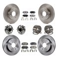 thumbnail image 1 of Transit Auto Front Rear Wheel Hub Bearings Assembly Disc Brake Rotors and Semi-Metallic Pads Kit (10Pc) for Car Kia Rio - Left Right Side (Driver Passenger) KBB-106385, 1 of 10