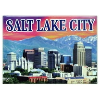 Salt Lake City Utah Skyline Photo Collector's Souvenir Magnet 2.5" x 3.5"