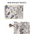 thumbnail image 6 of Purple Pink Botanical 2 Panel Kitchen Curtains for Small Windows, Rustic Country Spring Floral Summer Leaf Bathroom Tier Curtain, Short Window Treatment for Bedroom/Living Room 55"x36", 6 of 6