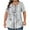 D Gray, variant on Up to 50% off Horkkom Plus Size Blouses for Women Pleated Casual Short Sleeve Round Neck Shirts Gradient Print Loose Summer Tops