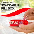 thumbnail image 3 of Weekly Pill Organizer Four TimesaDay of Dispensers with Stackable AM/PM Compartments, 3 of 9