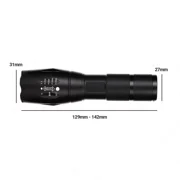 3-Pack Tactical LED Flashlight High Powered 5-Mode Zoomable Zoom AAA