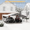 thumbnail image 6 of 20 x 20 FT Metal Carport with Galvanized Steel Roof, Heavy Duty Metal Roof Carport with Enhanced Base, Tall MetalCarport Kits Garage for Tractors, Trucks, Boats, Cars, 6 of 8