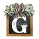thumbnail image 1 of Corona personalizada con apellido | Letrero colgante para la puerta principal | Decoración de madera con monograma para la entrada de la casa durante todo el año, 1 of 1
