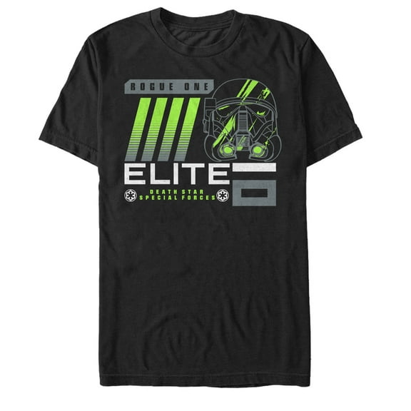 Men's Star Wars Rogue One Death Trooper Elite Forces Graphic Tee Black 5X Large