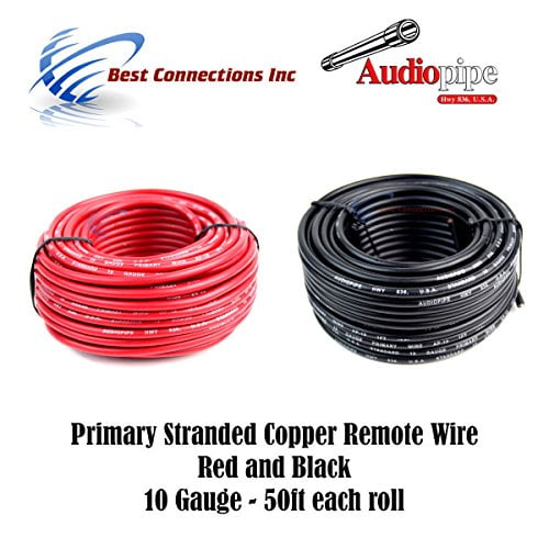 RED  25 FT EACH 600V COPPER STRANDED GROUND WIRE 16 GAUGE TFFN TEWN WIRE BLACK 
