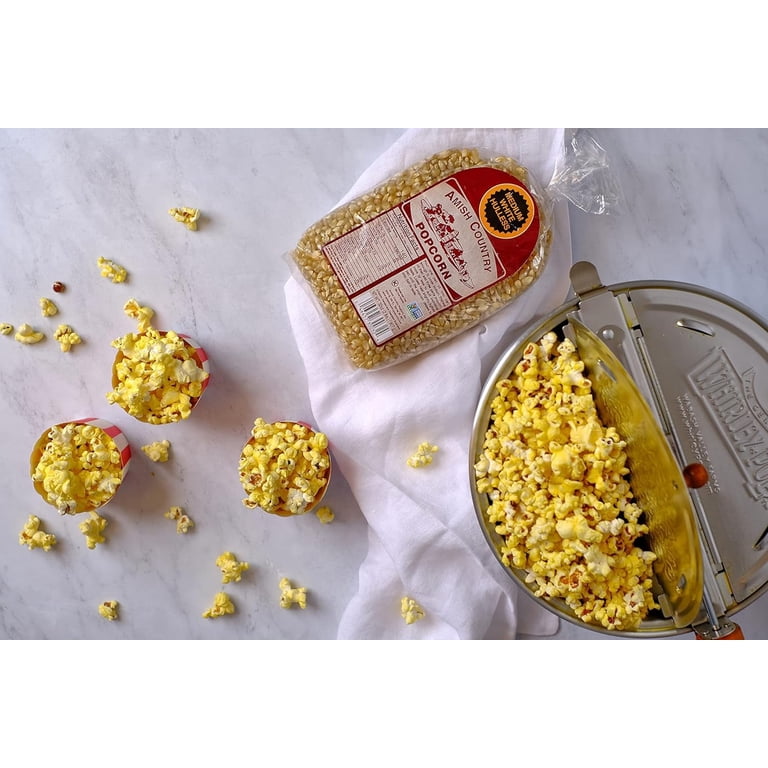 Amish Country Popcorn, 2 lb Bag, Medium White Popcorn Kernels