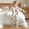 thumbnail image 6 of Dailycode Cotton Pajama Set Snug Fit Long Sleeve Top and Pants for 18M-8Y Raccoon with Sunglasses, 6 of 7