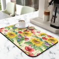 thumbnail image 4 of Colorful Flowers Kitchen Mats for Floor Set of 2 Pieces Kitchen Rugs and Coffee Mat Sunflower Cornflower Poppy Dish Drying Mats Kitchen Accessories, 4 of 6