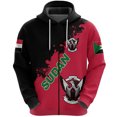thumbnail image 3 of Sudadera con cremallera y estampado 3D de la bandera del sultán para hombres y mujeres, sudaderas con capucha con emblema nacional, sudaderas casuales holgadas de manga larga para la calle, 3 of 5
