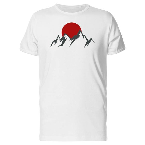 Mountains And Japan Flag Sun Tee Men's -Image by Shutterstock