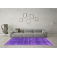 thumbnail image 3 of Ahgly Company Indoor Square Oriental Purple Industrial Area Rugs, 3' Square, 3 of 4
