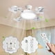 thumbnail image 1 of Ventilador de techo con luz E27, lámpara colgante con tornillo para dormitorio, silencioso, con control remoto, protección para los ojos, luz de bajo consumo, 1 of 5