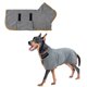 thumbnail image 1 of Toalla para perros, material de microfibra, secado rápido, bata de baño súper absorbente para perros, mascota con cuello y cintura ajustables (gris) L, 1 of 6