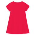 thumbnail image 5 of YOUYEDIAN Vermilion Girls Dresses Size 10-12 2025 Summer Casual Dress Short Sleeve Plain T Shirt Dress Crew Neck Midi Dress,Vermilion 2-3 Years, 5 of 6