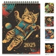 Space Cats 2025 Calendar 8.6" X 11" Themed Cute Cat Wall Calendar 2025