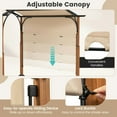 thumbnail image 6 of Spaco 10 x 12 FT Outdoor Retractable Pergola with Retractable Canopy for Patio-Beige, Gazebo for Patio Deck Garden and Beach, 6 of 7
