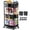 Black, variant on Yeabett Rolling Storage Cart with Lockable Wheels, 3-Tier Sturdy Shelving Unit for Home, Craft Room, or Garage, Easy-to-Assemble Mobile Caddy with Large Capacity,Black