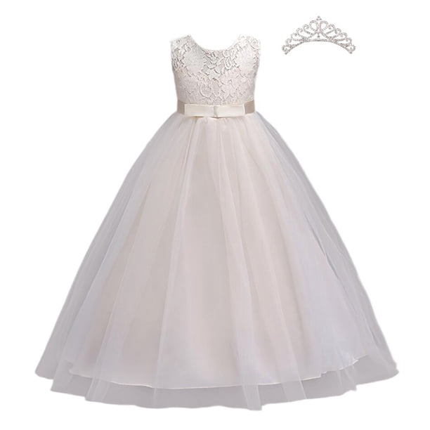 2023 Formal 7 colores vestido largo de dama de honor vestidos infantiles para niñas niños elegante fiesta boda vestido niña vestido de noche 3-14Y11-12T (etiqueta 160) Gao Jinjia LED