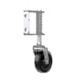 thumbnail image 1 of 4 Inch Heavy Duty Rubber Mute Spring Loaded Gate Door Wheel Caster Spring Wheel Home Gate Door Roller (1 Pcs, Black), 1 of 4