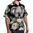 thumbnail image 2 of Koala Men's Casual Printed Button Down Short Sleeve Beach Shirts, 2 of 6