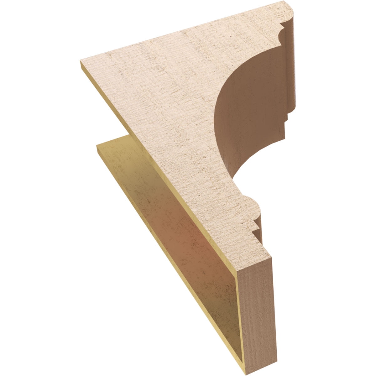 11"W x 22"D x 33"H Classic Hughes Rough Cedar Woodgrain TimberThane Corbel, Primed Tan