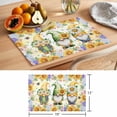 thumbnail image 6 of Yellow Sunflowers Placemats Set of 12 Spring Gnomes Hydrangea Daisy Plants Place Mats Indoor Wipeable Table Mats Washable Cloth Dining Table Placemats for Kitchen Holiday Party Home Decor 13x19 Inch, 6 of 9