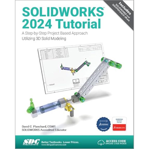 Pre-Owned SOLIDWORKS 2024 Tutorial: A Step-by-Step Project Based Approach Utilizing 3D Modeling, 9781630576349, 1630576344, Paperback,