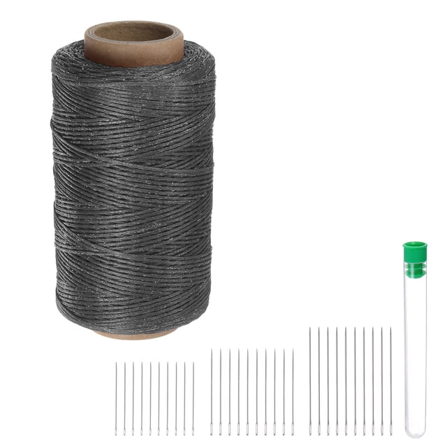 Unique Bargains Fil à Coudre pour Rembourrage 260m Polyester avec 30 Aiguilles, Gris Foncé