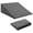 Dark Grey, variant on Burgundy Bed Wedge Pillow Cover with Zipper, Storage Side Pocket, Durable Pillowcase Protector, 26" L x 25" W x 7.5" H (Pillow Not Included)
