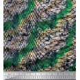 thumbnail image 1 of Soimoi Crepe Silk Fabric Snake Animal Skin Fabric Prints By Yard 42 Inch Wide, 1 of 3